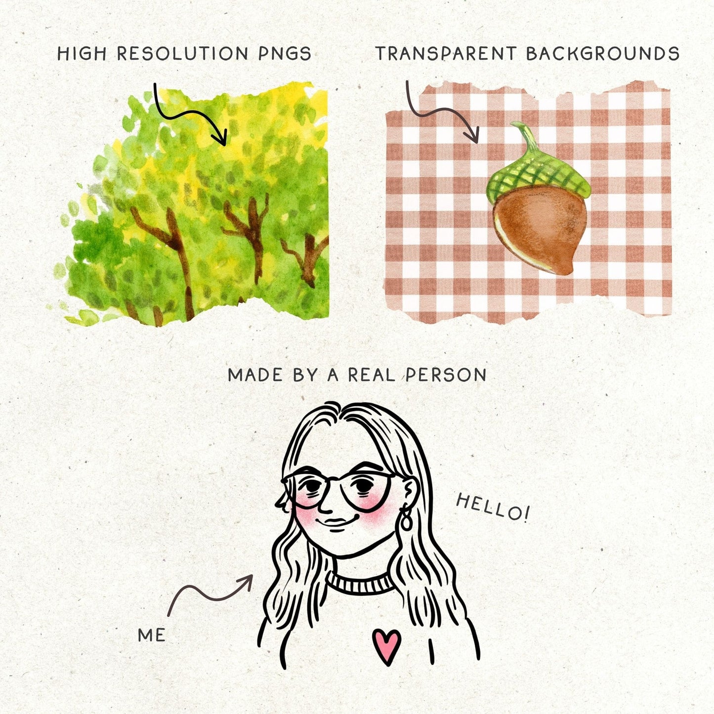 Hand-painted watercolor clipart of autumn leaves, pumpkins, seasonal foods, and cozy fall elements.