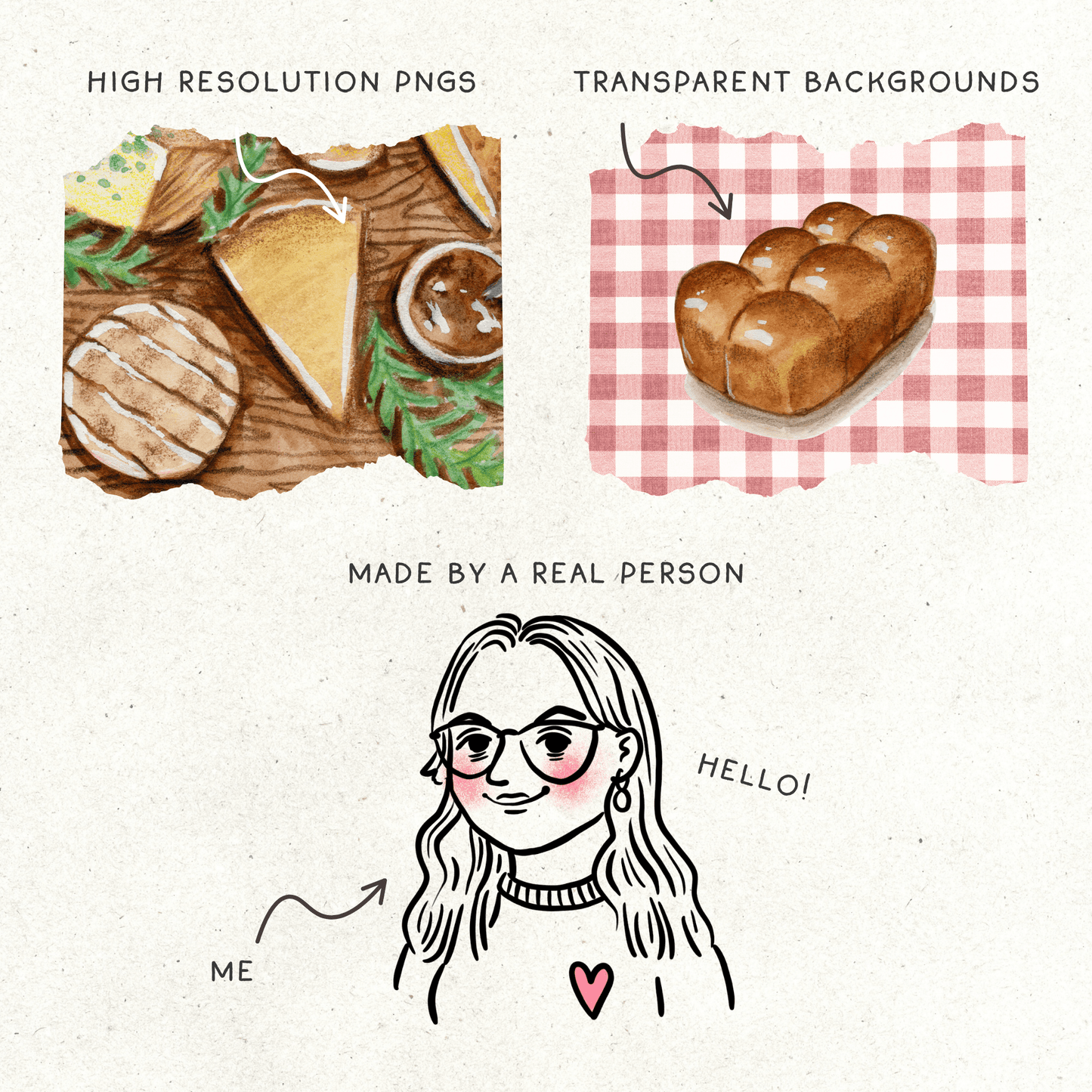 Elegant watercolor clipart featuring French landmarks, pastries, and floral elements.