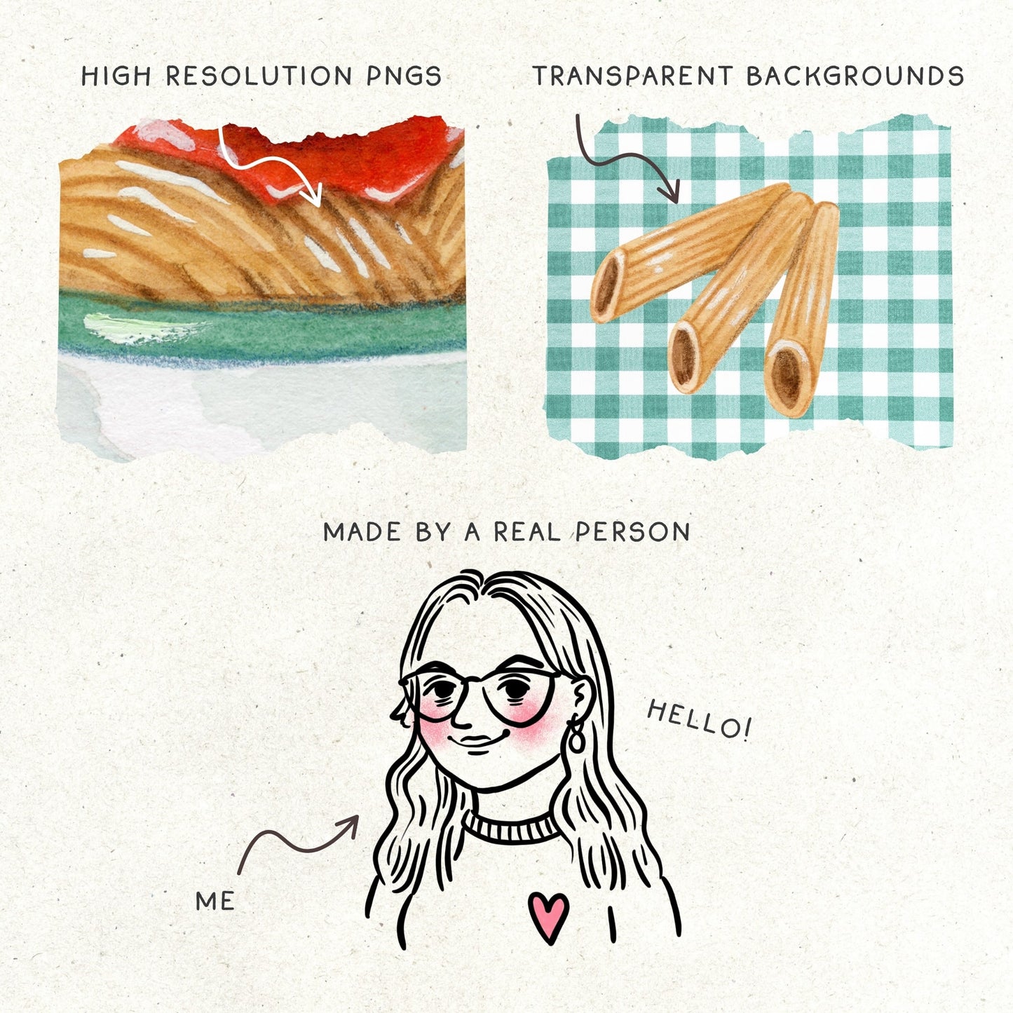 Hand-painted watercolor clipart of iconic Italian landmarks, food, and travel elements.